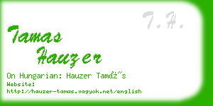 tamas hauzer business card